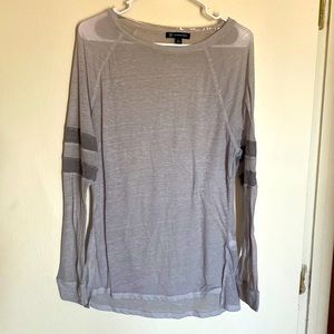 Woman sheer long sleeve shirt
